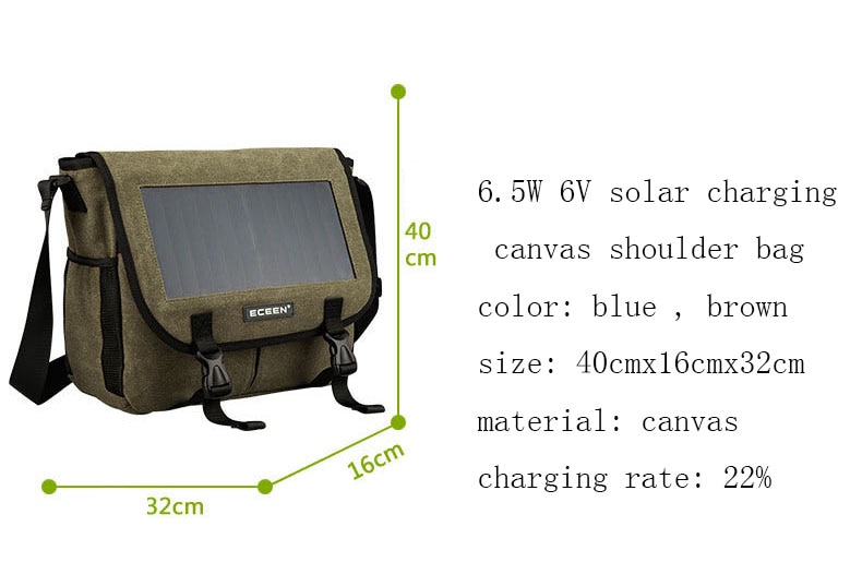 Male Briefcases Men Messenger Bags Solar Powered Travel Crossbody Bags for Men Shoulder Bags Solar Panel Bag Solar Charger Pack | Fugo Best