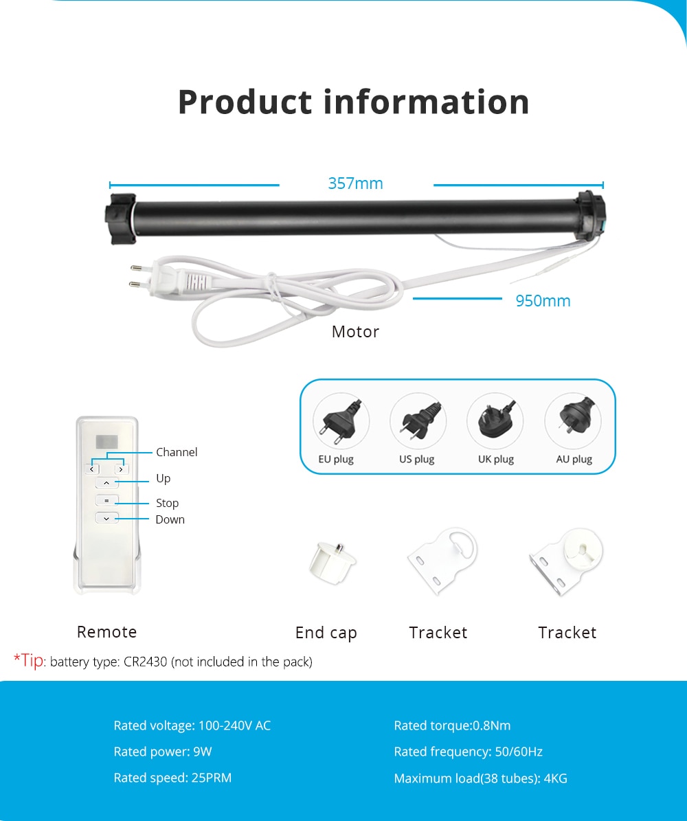 Tuya Zigbee 3.0 Roller Motor For 36 37 38mm Tube Alexa Echo Google Home Smartthings Enable Electric Engine Shutter Rod | Fugo Best