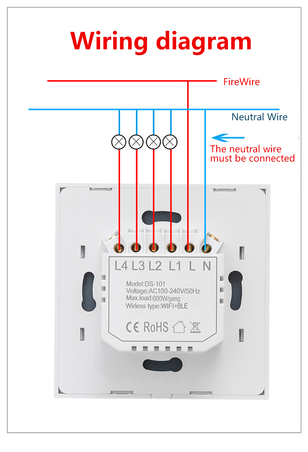 Tuya WiFi Smart Light Switch Eu Luxuray Glass Panel Touch Sensor Smart Life Wall Switch 220V Voice Work with Alexa Google Home | Fugo Best