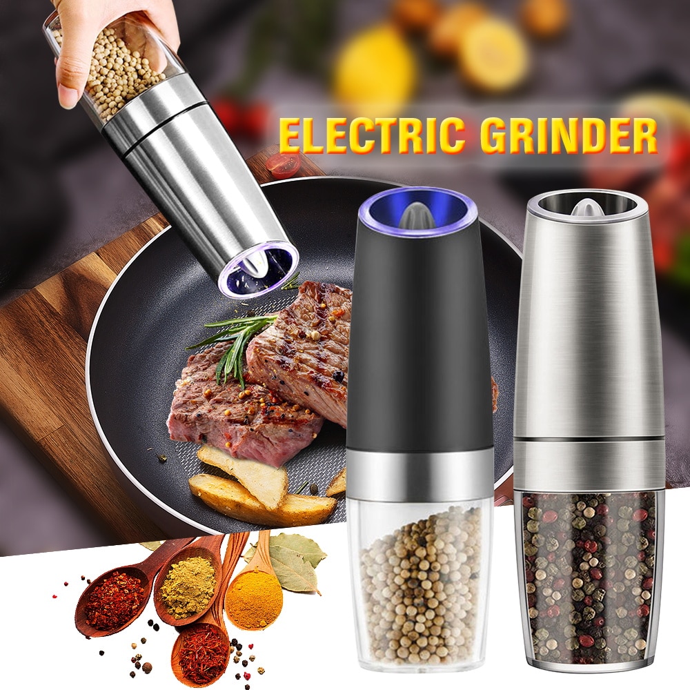 Gravity Electric Salt and Pepper Grinder Automatic Pepper and Salt Mill Grinder Porcelain Grinding Core Mill for Kitchen Tools | Fugo Best