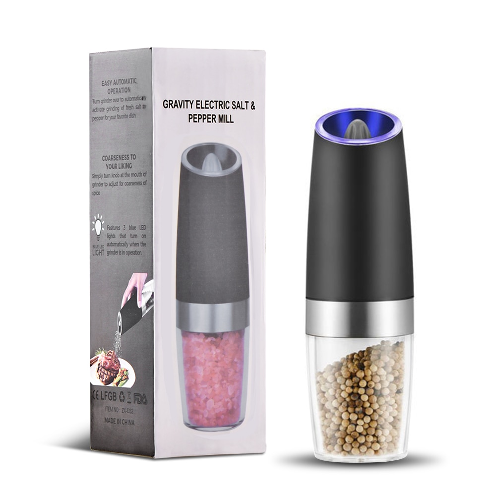 Gravity Electric Salt and Pepper Grinder Automatic Pepper and Salt Mill Grinder Porcelain Grinding Core Mill for Kitchen Tools | Fugo Best