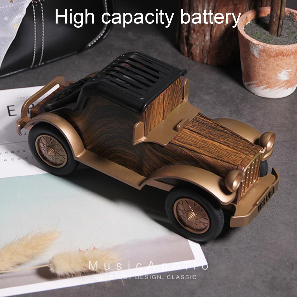 A9 Creative Retro Wireless Speaker Bluetooth-compatible Wood Pattern Car Shape Wireless Loudspeaker Mobile Phone Bracket Gifts | Fugo Best