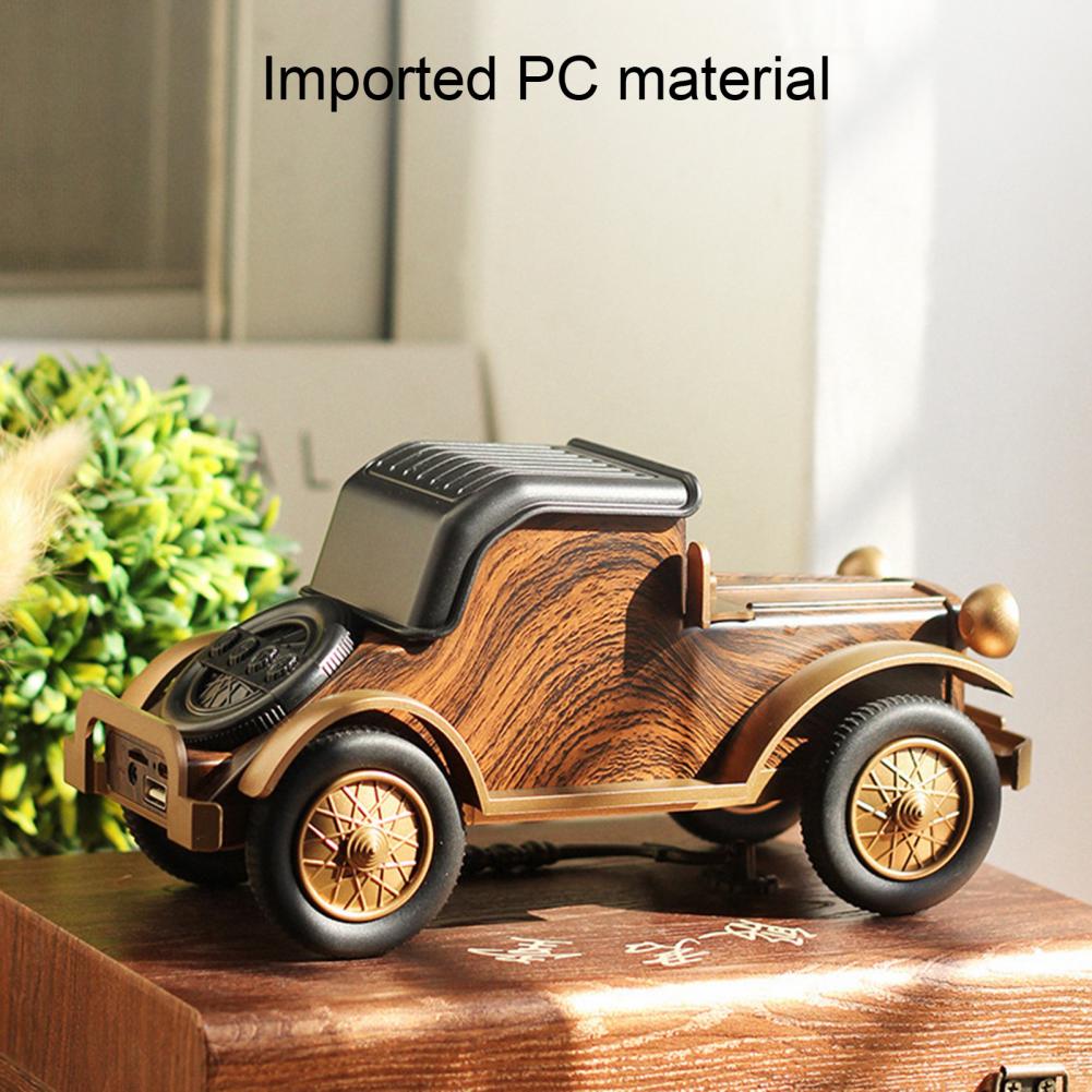 A9 Creative Retro Wireless Speaker Bluetooth-compatible Wood Pattern Car Shape Wireless Loudspeaker Mobile Phone Bracket Gifts | Fugo Best