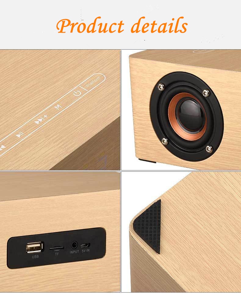 Q5A multi-function wireless charger alarm clock bluetooth speaker suitable for iPhone stereo music player music surround sound | Fugo Best