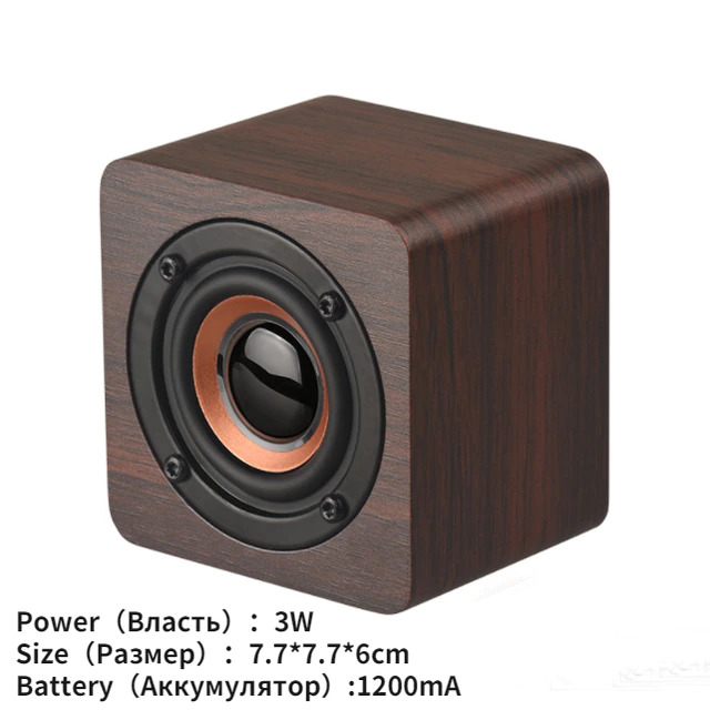 Alarm Clock Wooden Wireless Bluetooth 5.0 Speaker Fast Wireless Charger Surround 3D Stereo Boombox with Subwoofer Sound Box | Fugo Best