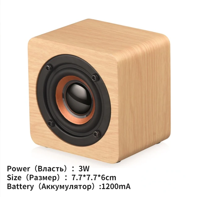 Alarm Clock Wooden Wireless Bluetooth 5.0 Speaker Fast Wireless Charger Surround 3D Stereo Boombox with Subwoofer Sound Box | Fugo Best