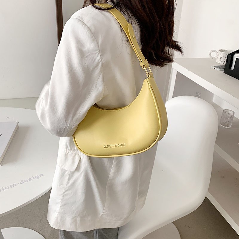 SWDF New Half-Moon Small Green Shoulder Underarm Bags for Women 2022 New High-quality PU Leather s Handbag Luxury Brand Tote Bag | Fugo Best