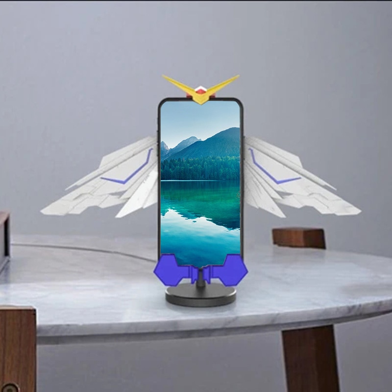 RegisBox Gundam Wireless Charger Angel Wing Mobile Phone Infrared Induction Wireless Charging Bracket TUE88 | Fugo Best