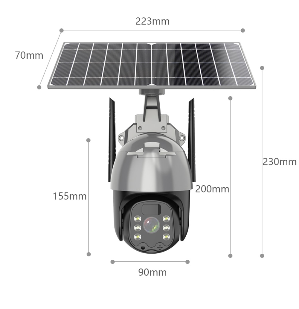 Wireless WiFi 4G Solar Powered Camera Outdoor Security Protection Surveillance CCTV 360 PTZ Smart Home PIR Motion Detection Cam | Fugo Best