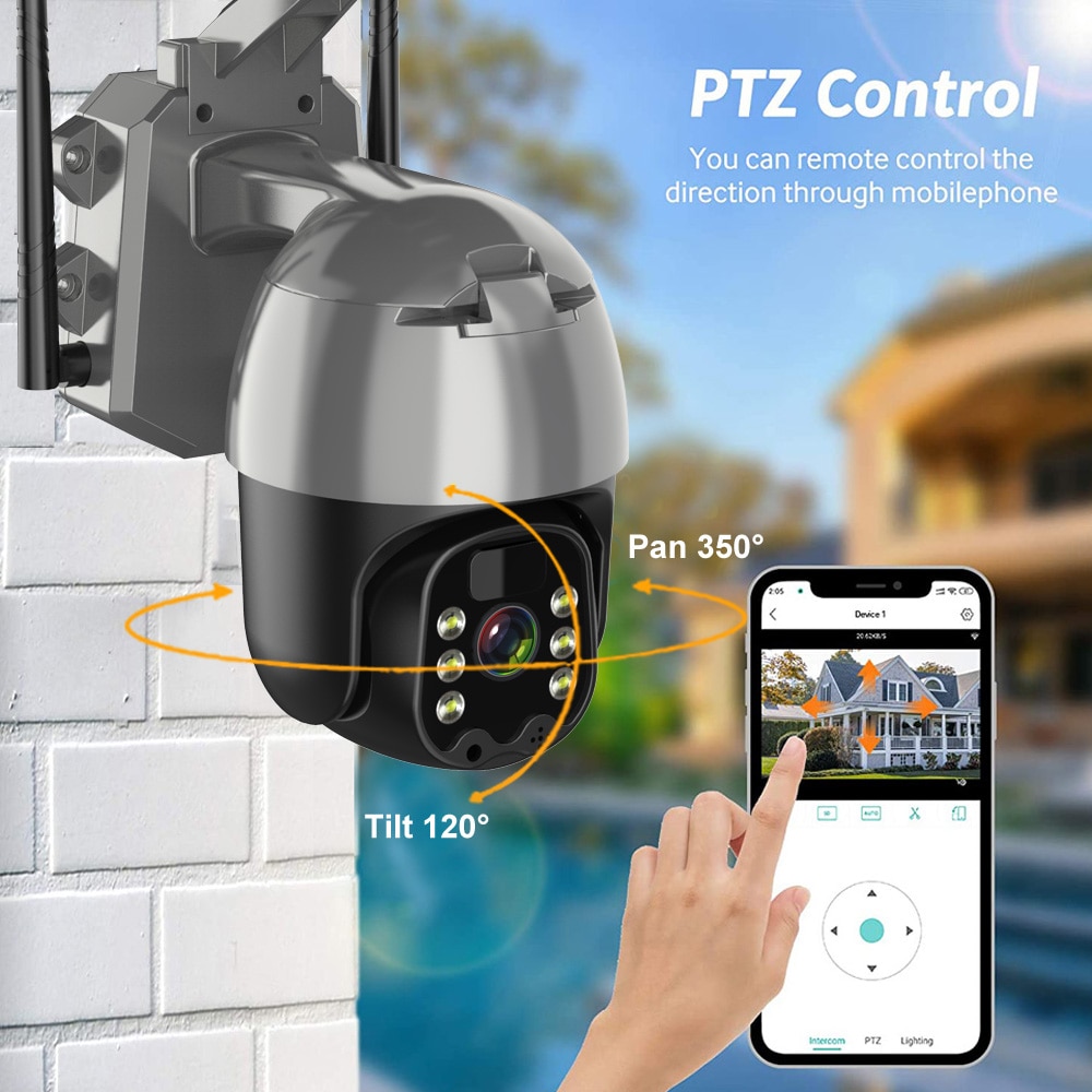 Wireless WiFi 4G Solar Powered Camera Outdoor Security Protection Surveillance CCTV 360 PTZ Smart Home PIR Motion Detection Cam | Fugo Best