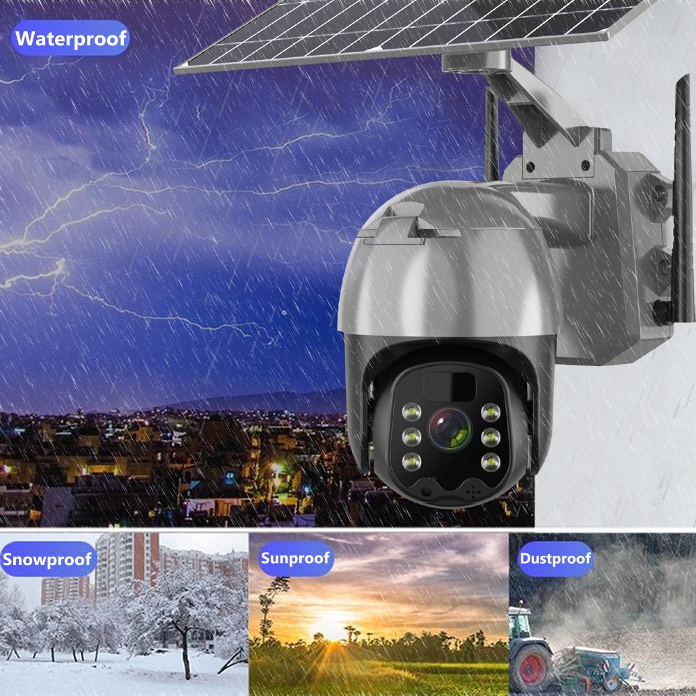 Wireless WiFi 4G Solar Powered Camera Outdoor Security Protection Surveillance CCTV 360 PTZ Smart Home PIR Motion Detection Cam | Fugo Best