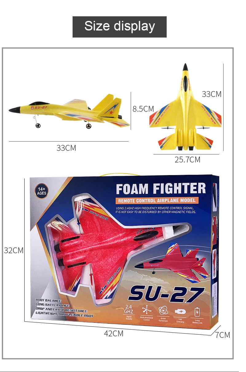 RC Foam Aircraft SU-35 Plane 2.4G Radio Control Glider Remote Control Fighter Plane Glider Airplane Foam Boys Toys for Children | Fugo Best