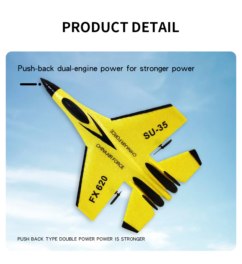 RC Foam Aircraft SU-35 Plane 2.4G Radio Control Glider Remote Control Fighter Plane Glider Airplane Foam Boys Toys for Children | Fugo Best