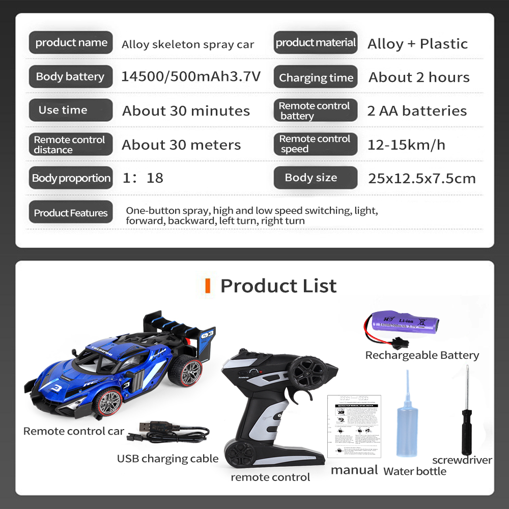 RC Car High Speed Car Radio Controled 2.4G 4CH Race Car Toys for Children Remote Control Kids Gifts RC Drift Driving | Fugo Best