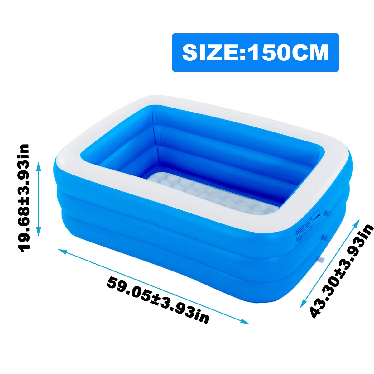 150/210/262cm Inflatable Swimming Pool Large Pools for Family With Air Pump Portable Adults Kids Pool PVC Bathing Tub | Fugo Best