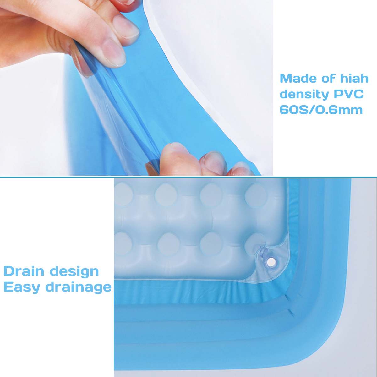 150/210/262cm Inflatable Swimming Pool Large Pools for Family With Air Pump Portable Adults Kids Pool PVC Bathing Tub | Fugo Best
