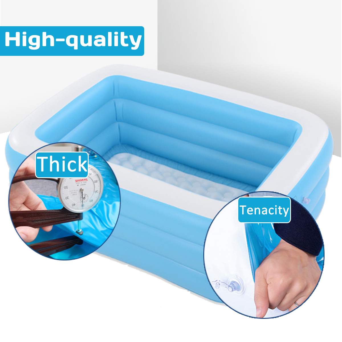 150/210/262cm Inflatable Swimming Pool Large Pools for Family With Air Pump Portable Adults Kids Pool PVC Bathing Tub | Fugo Best
