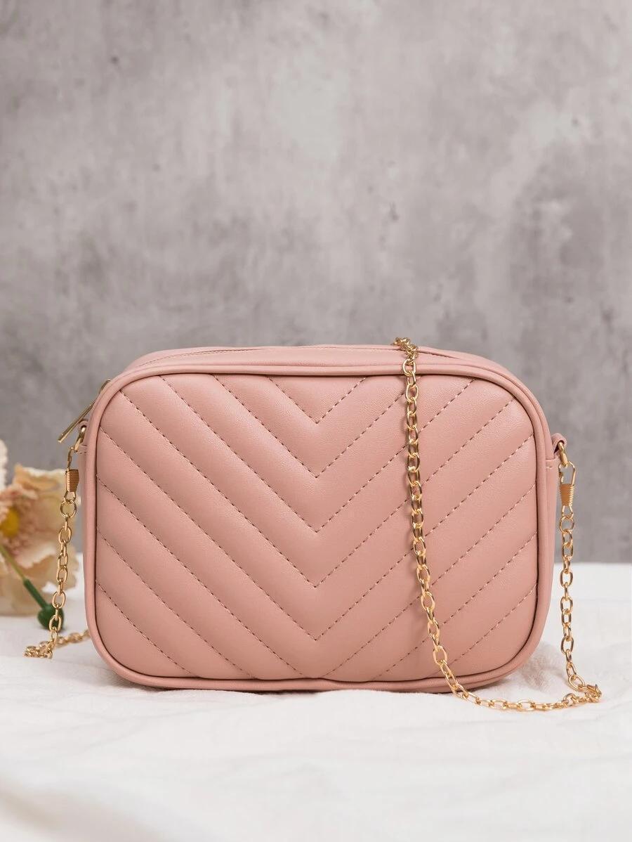 Mini Chevron Chain Crossbody Bag | Fugo Best