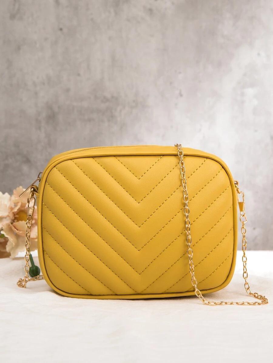 Mini Chevron Chain Crossbody Bag | Fugo Best