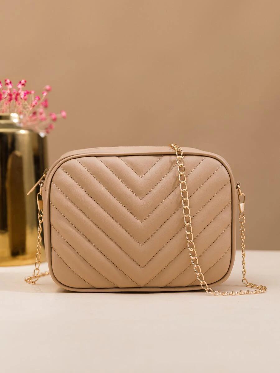 Mini Chevron Chain Crossbody Bag | Fugo Best