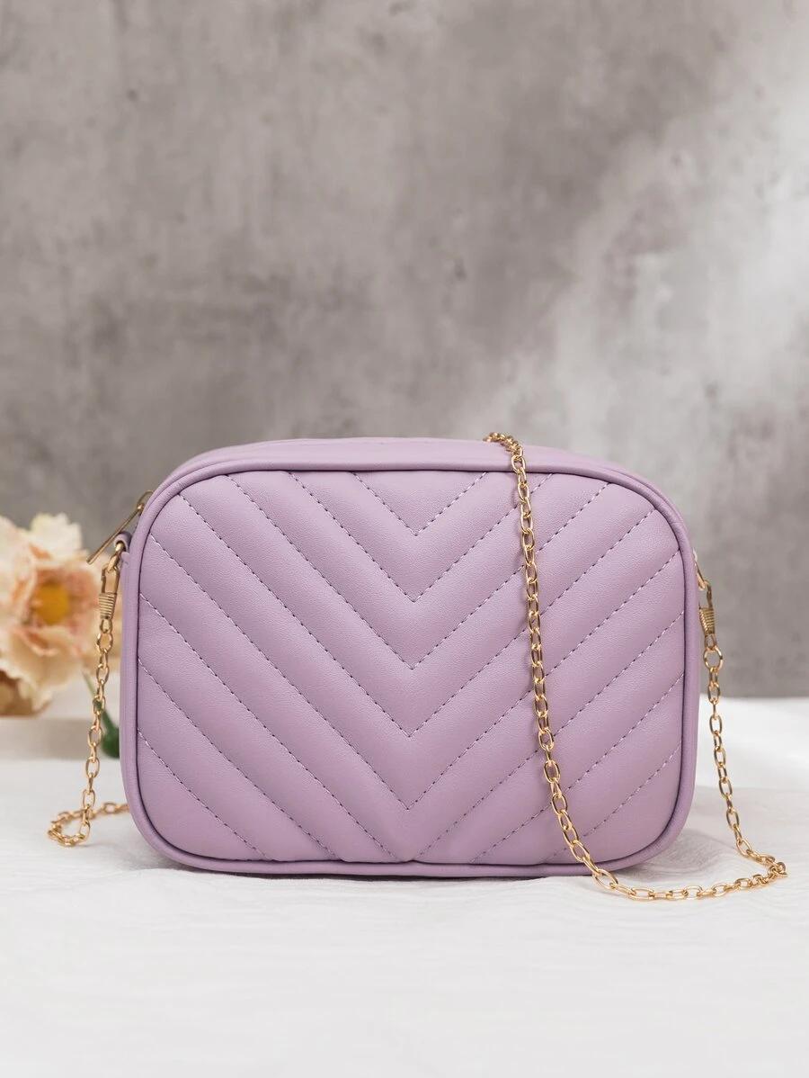 Mini Chevron Chain Crossbody Bag | Fugo Best