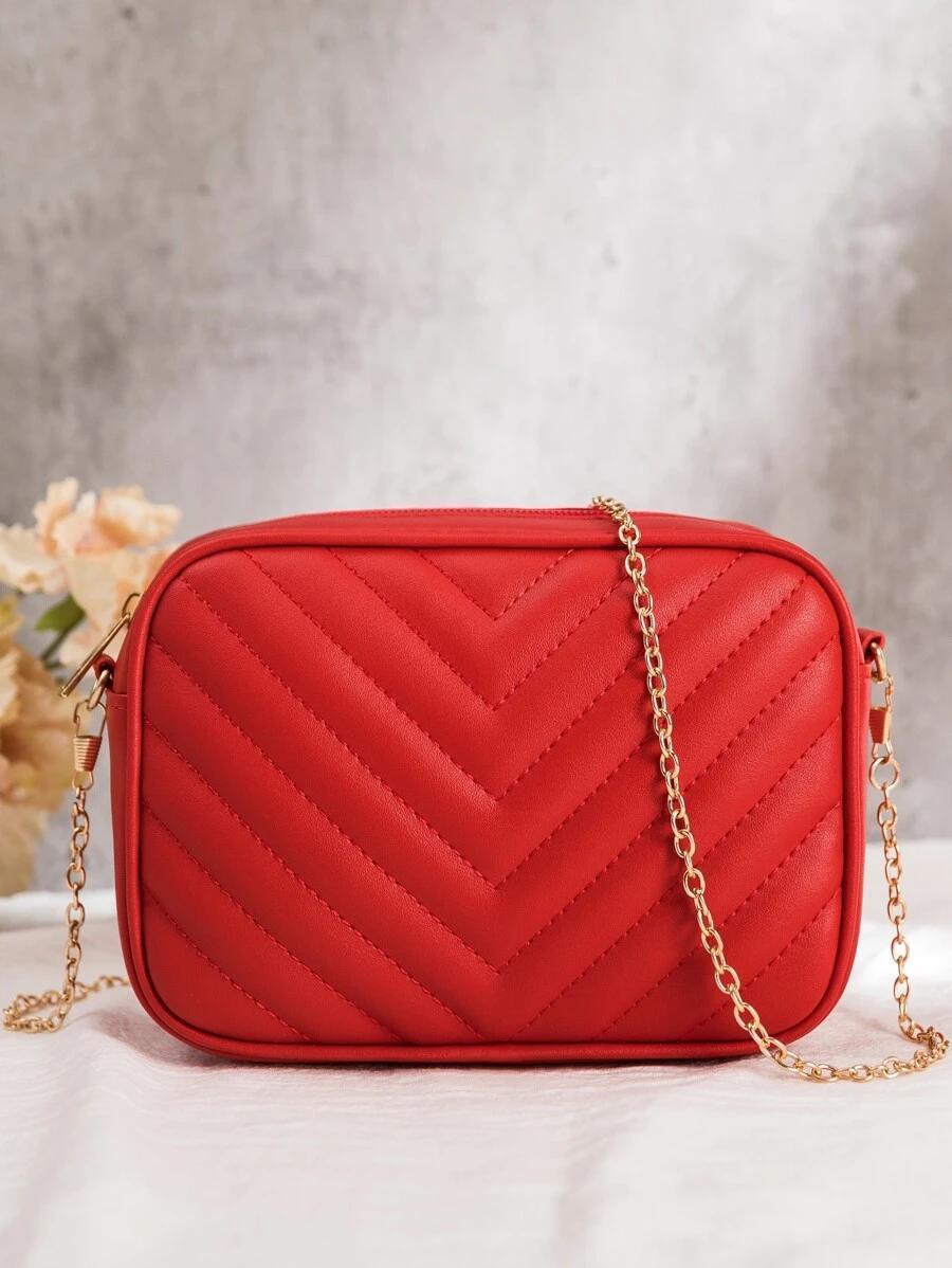 Mini Chevron Chain Crossbody Bag | Fugo Best