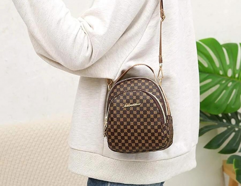 Mini Geometric Pattern Curved Top Satchel Bag | Fugo Best