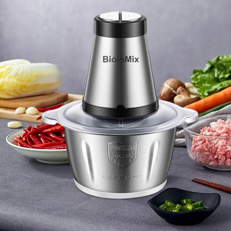 220V 500W Electric Meat Grinder Stainless Steel Kitchen Household Machine  Mixer Chopper