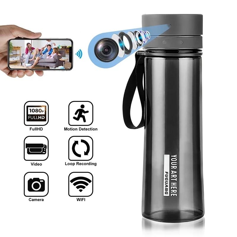HD 1080P Water Bottle Portable WiFi Camera with APP Remote Video Record Support Motion Detection for Sport Home Office Securit | Fugo Best