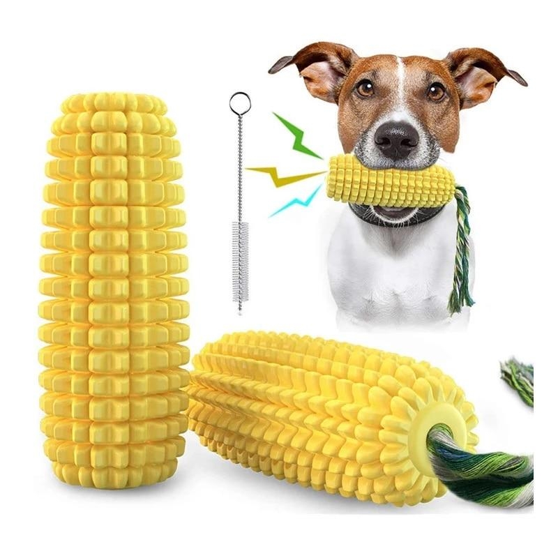 Corn Dog Chew Toy TPR Bite Resistance Simulated Sounding Molar Sticks Nylon Knot Pet Products Dog Accessories 2022 FREE SHIPPING | Fugo Best