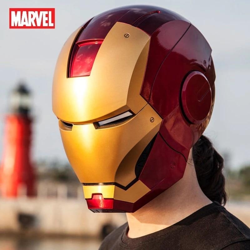 2023 Hot Marvel Avengers Iron Man Helmet Cosplay Light Led Ironman Mask Pvc Action Figure Toys Child Adult Gift | Fugo Best