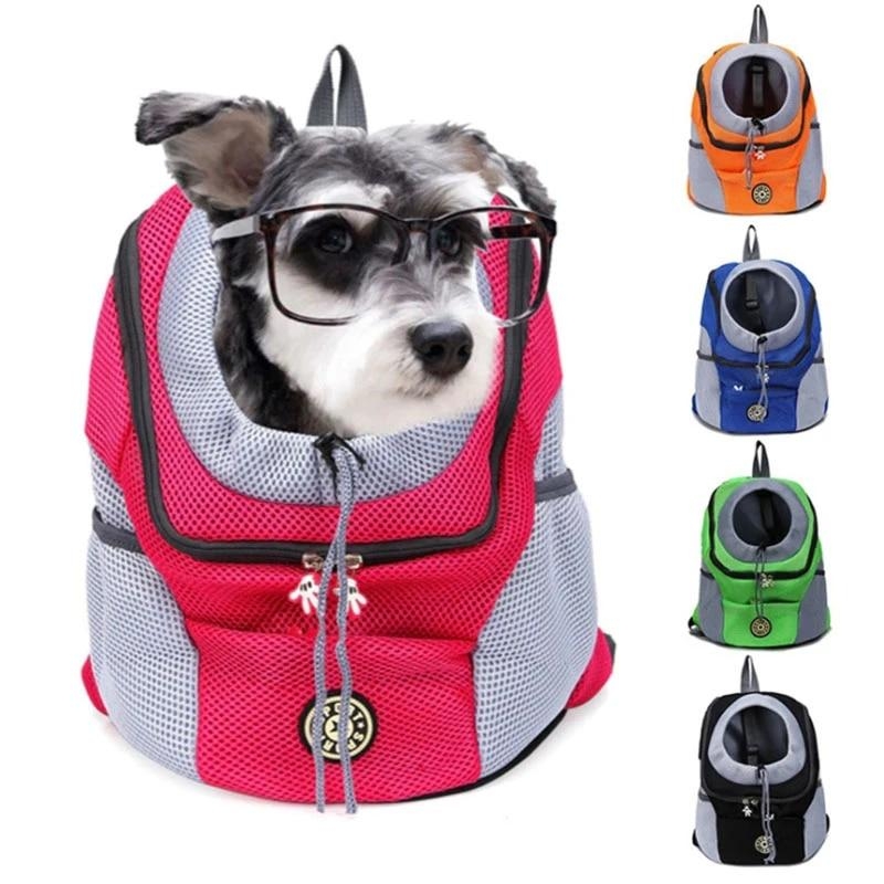 New Double Shoulder Portable Travel Backpack Outdoor Pet Dog Carrier Bag Pet Dog Front Bag Breathable Mesh Cat Shoulders Bag | Fugo Best