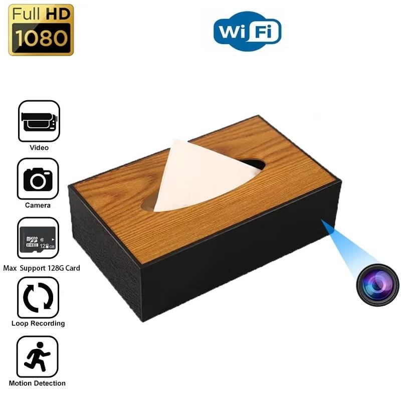 1080P HD Acrylic Desk Tissue Box Mini Camera Home Video Security Surveillance Camera Video Recorders Wifi Remote Monitoring | Fugo Best