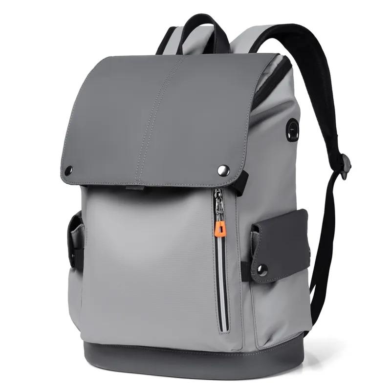 High Quality PU Leather Waterproof Mens Laptop Backpack Large Computer Backpack for Business Urban Man Backpack USB Charging | Fugo Best