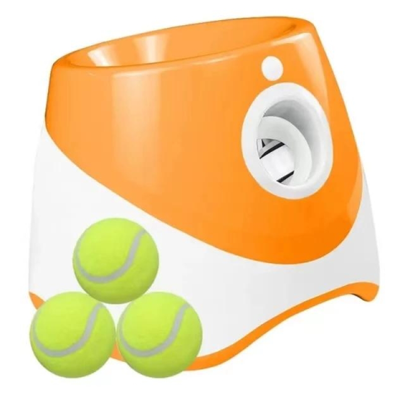 Dog Tennis Launcher Automatic Pet Dogs Chase Toy Mini Tennis Throwing Pinball Machine Fun Interactive Throw Rechargable Catapult | Fugo Best