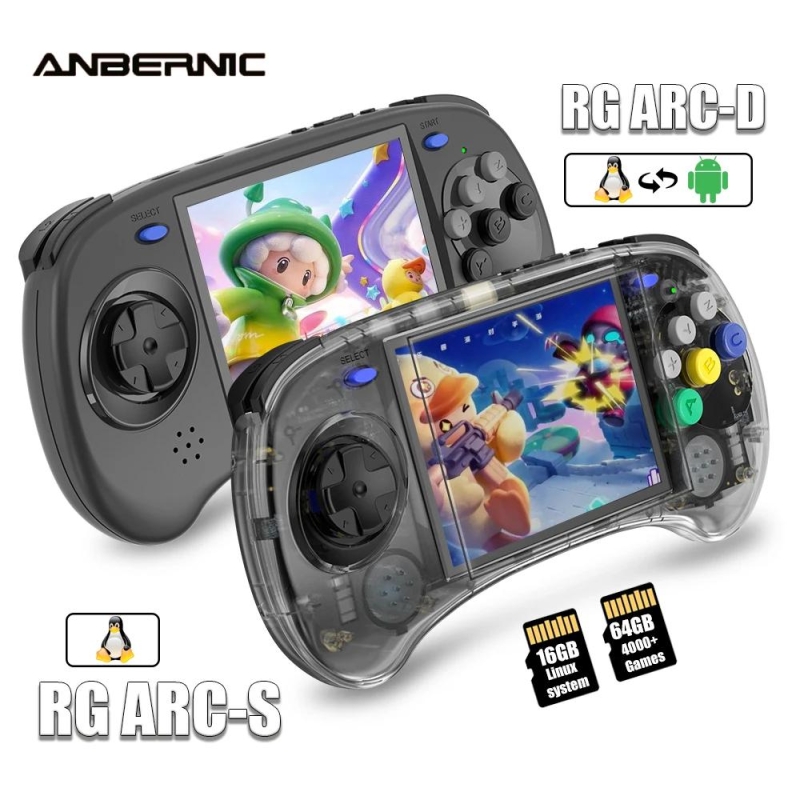 ANBERNIC RG ARC-S/RG ARC-D Retro Games RK3566 4.0 INCH 640*480 Handheld Game Console Emulator LINUX System 3500mAh HD-compatible | Fugo Best