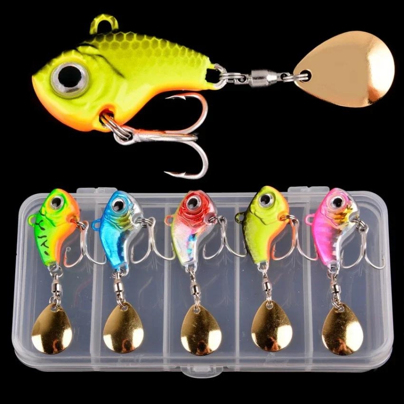 Rotating Metal VIB vibration Bait Spinner Spoon Fishing Lures 5g-20g Jigs Trout Winter Fishing Hard Baits Tackle Pesca | Fugo Best