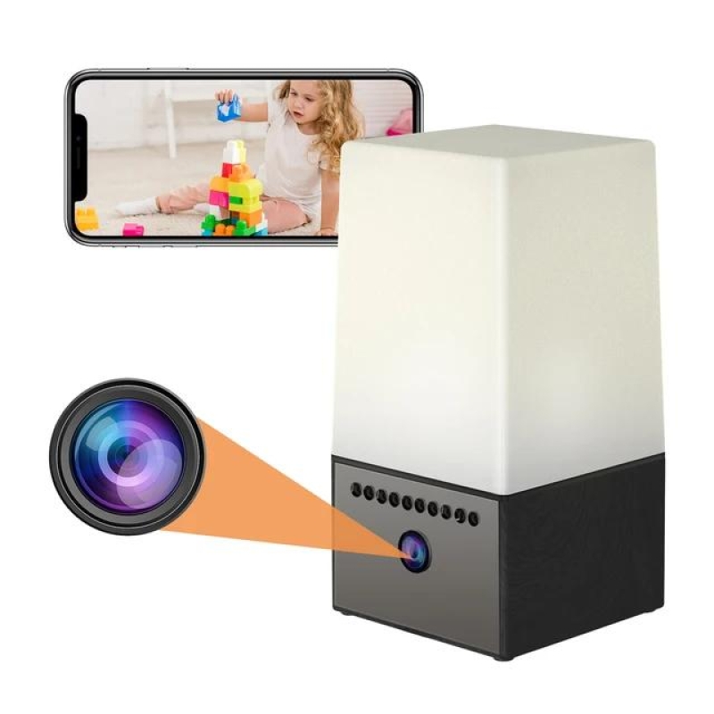 Mini Wireless Camera 4K HD WiFi Security Nanny Camera with RGB Night Light 130簞 Wide Night Vision Motion Detection Real Time Rec | Fugo Best