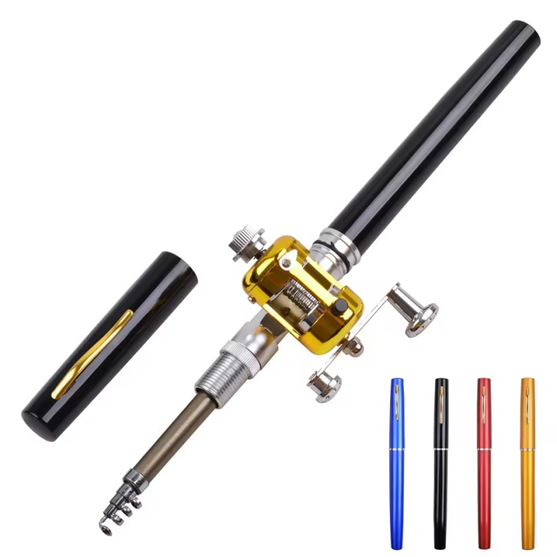 Portable telescopic mini pocket pen fishing rod reel Combo kit mini fishing pole winter ice jigs Small fishing rod and reel set | Fugo Best