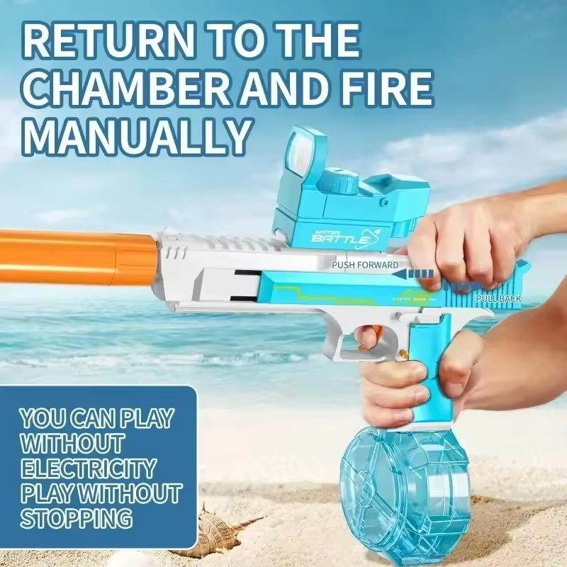 Summer Toys Desert Eagle Water Gun Full Automatic Electric Shooting Water Gun Toy Children Outdoor Beach Fight Toy Boy Girl Gift | Fugo Best