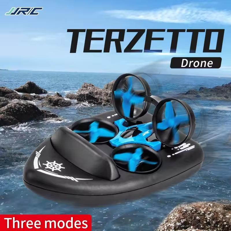 Upgraded JJRC H36F Mini Drone Helicopter 2.4G 4CH 6-Axis Gyro Speed 3D Flip Headless Mode RTF Boat Car Water Ground Air 3-mode | Fugo Best