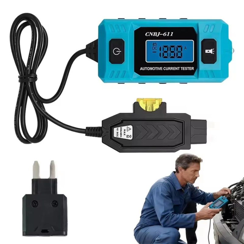 Automotive Circuit Fault Probe Tester 12V LCD screen Car Current Tester,20A/DC 48V Car Relay Fuse Blade Checker Diagnostic Tools | Fugo Best