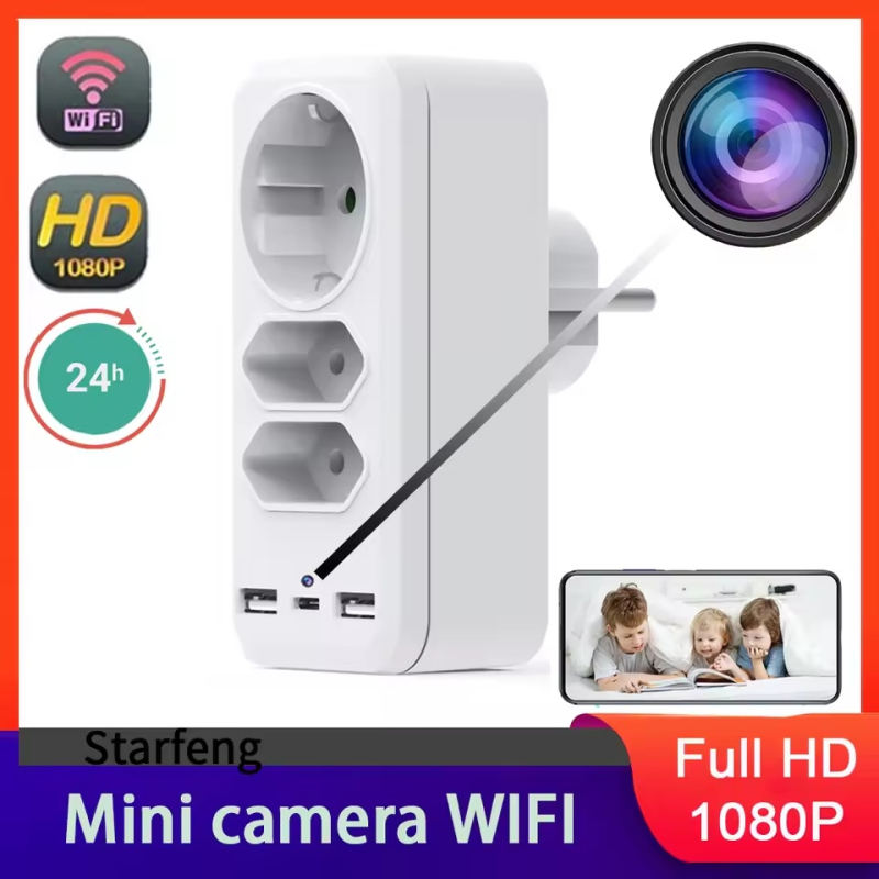 Mini Camera Clock Full HD 1080P Wireless WiFi Camera Home Monitoring Control IR Night View DVR Monitoring Video USB socket | Fugo Best