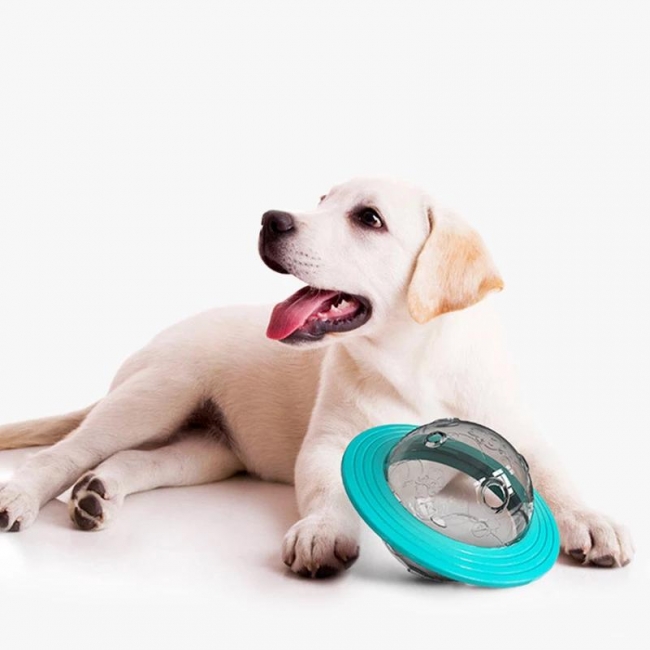 Pet Supplies Dog Feeder Leakage Device Spaceship Shape Shake Leakage Toys Puzzle Training TPR Pet Dog Cat Supplies | Fugo Best