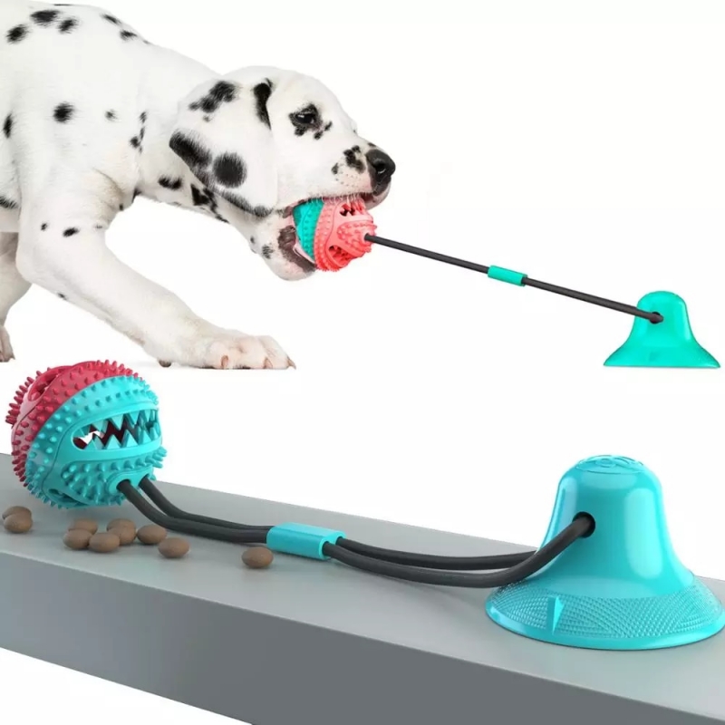 Molar Bite Interactive Dog Toy with Durable Rope and Suction Cup for Pulling/Chewing/Teeth Cleaning Self Playing Tog for Dogs | Fugo Best