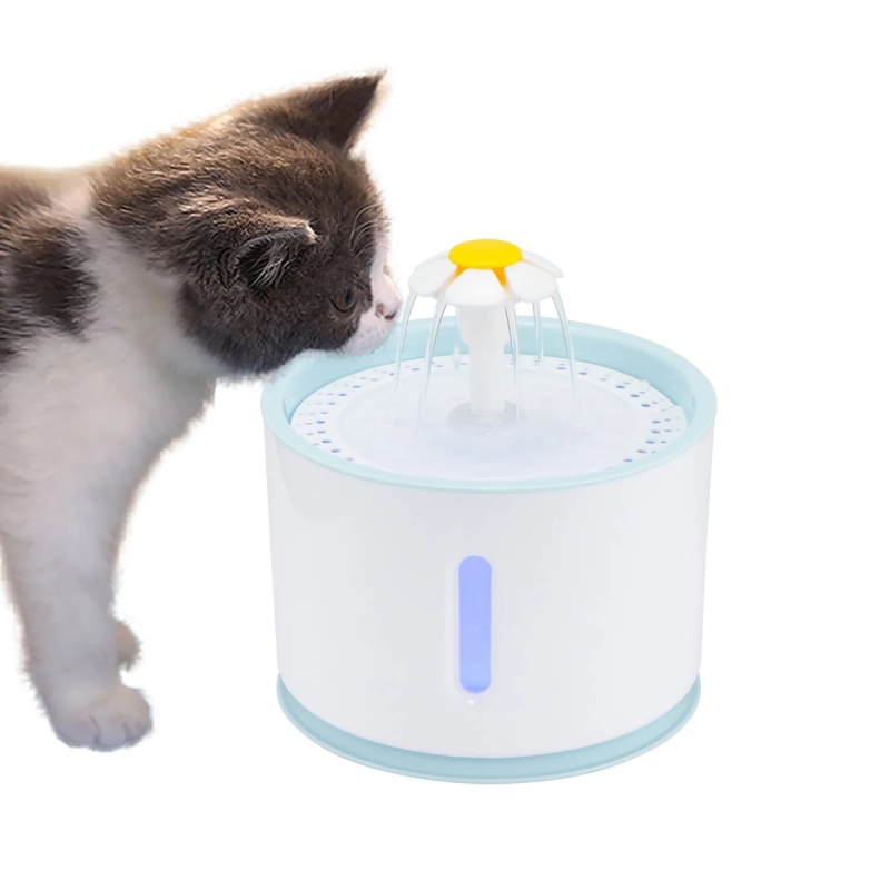 2.4L Automatic Pet Cat Water Fountain with LED Electric USB Dog Cat Pet Mute Drinker Feeder Bowl Pet Drinking Fountain Dispenser | Fugo Best
