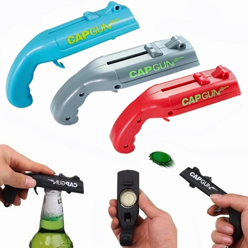 Cap Gun - Beer cap shooter - Bottle opener