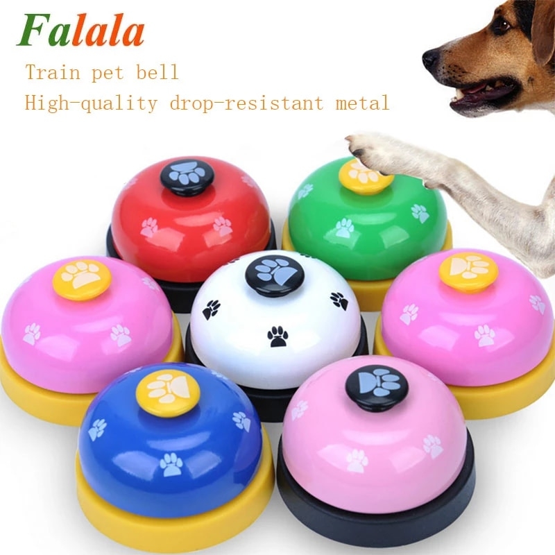 6 Color Bell Ringer Training Dog Supplies Vocal Footprints Paw Prints Cat Toys Pets Ring The Button | Fugo Best
