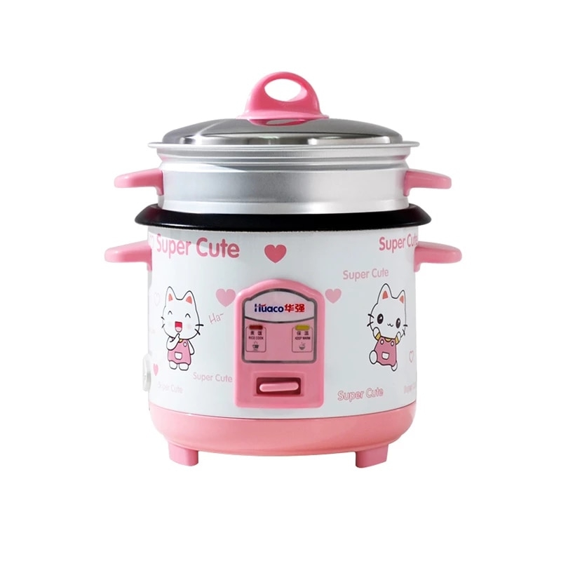 Cute cat pink rice cooker 220V 2L home Dormitory stud