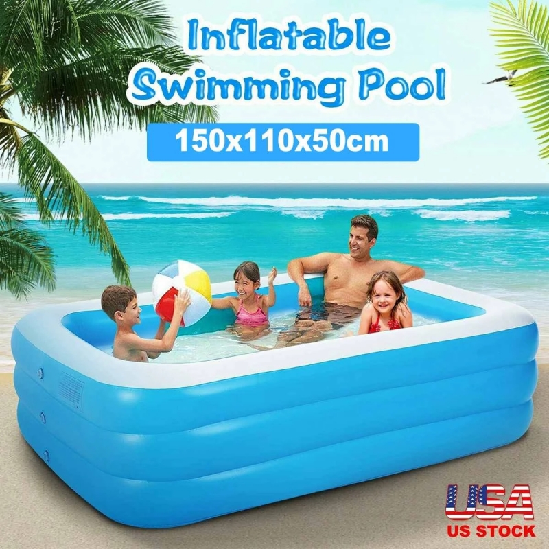150/210/262cm Inflatable Swimming Pool Large Pools for Family With Air Pump Portable Adults Kids Pool PVC Bathing Tub | Fugo Best